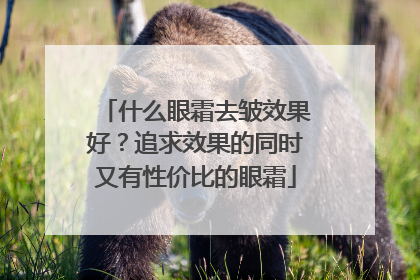 什么眼霜去皱效果好？追求效果的同时又有性价比的眼霜
