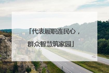 代表履职连民心，群众智慧筑家园