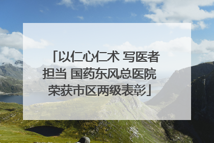 以仁心仁术 写医者担当 国药东风总医院荣获市区两级表彰