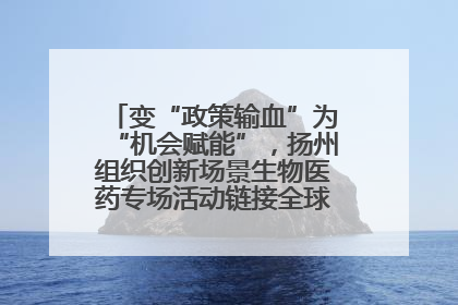 变“政策输血”为“机会赋能”，扬州组织创新场景生物医药专场活动链接全球“隐形冠军”