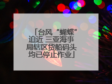 台风“蝴蝶”迫近 三亚海事局辖区货船码头均已停止作业