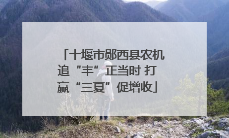 十堰市郧西县农机追“丰”正当时 打赢“三夏”促增收