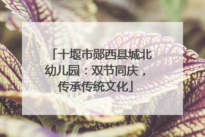 十堰市郧西县城北幼儿园：双节同庆，传承传统文化