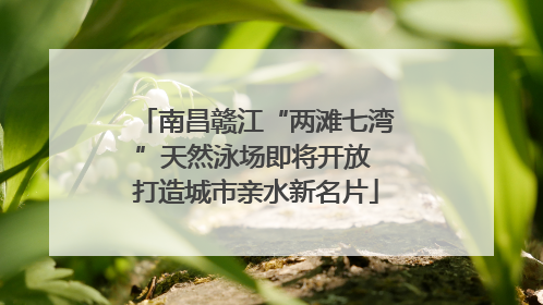 南昌赣江“两滩七湾”天然泳场即将开放 打造城市亲水新名片
