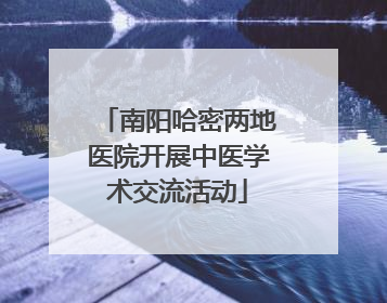 南阳哈密两地医院开展中医学术交流活动