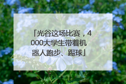 光谷这场比赛，4000大学生带着机器人跑步、踢球
