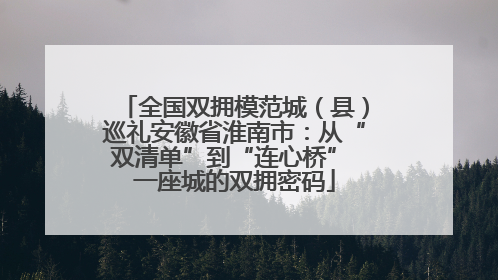 全国双拥模范城（县）巡礼安徽省淮南市：从“双清单”到“连心桥” 一座城的双拥密码
