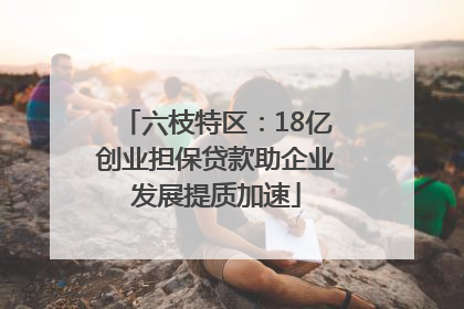 六枝特区：18亿创业担保贷款助企业发展提质加速