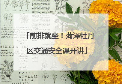 前排就坐！菏泽牡丹区交通安全课开讲
