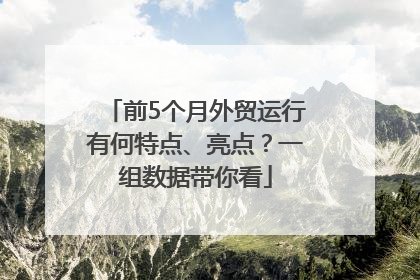 前5个月外贸运行有何特点、亮点？一组数据带你看