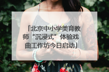 北京中小学美育教师“沉浸式”体验戏曲工作坊今日启动