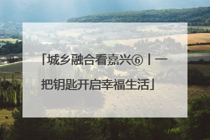 城乡融合看嘉兴⑥丨一把钥匙开启幸福生活