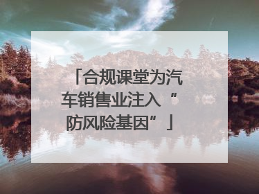 合规课堂为汽车销售业注入“防风险基因”