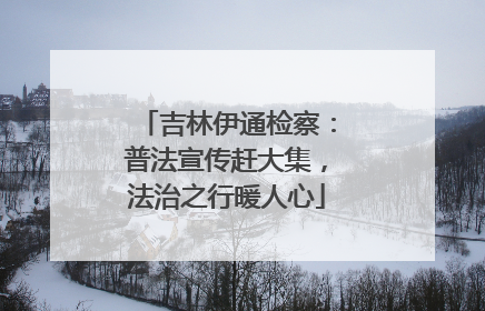 吉林伊通检察：普法宣传赶大集，法治之行暖人心