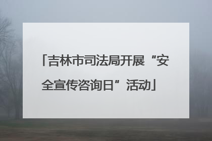 吉林市司法局开展“安全宣传咨询日”活动