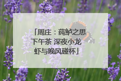 周庄：莼鲈之思下午茶 深夜小龙虾与晚风碰杯