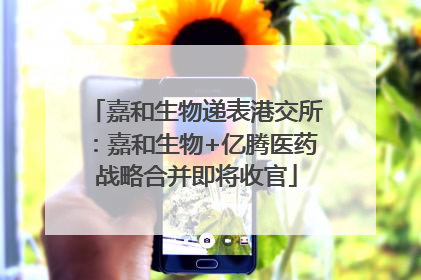 嘉和生物递表港交所:嘉和生物+亿腾医药战略合并即将收官