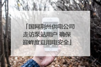 国网荆州供电公司走访泵站用户 确保迎峰度夏用电安全
