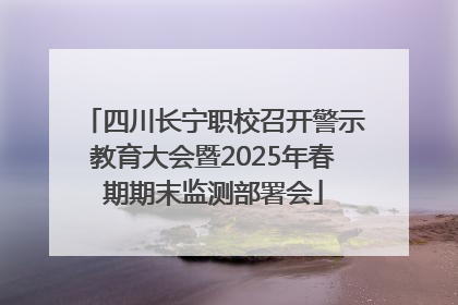 四川长宁职校召开警示教育大会暨2025年春期期末监测部署会