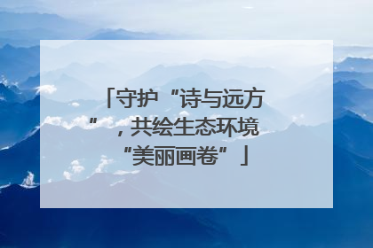 守护“诗与远方”，共绘生态环境“美丽画卷”