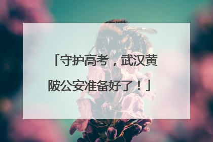 守护高考，武汉黄陂公安准备好了！