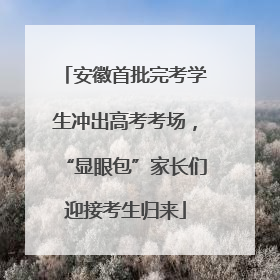 安徽首批完考学生冲出高考考场，“显眼包”家长们迎接考生归来