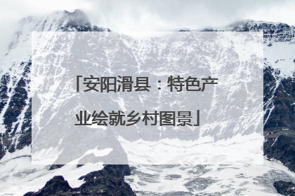安阳滑县：特色产业绘就乡村图景