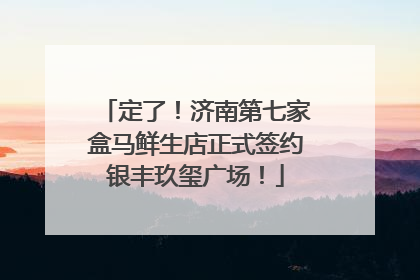 定了！济南第七家盒马鲜生店正式签约银丰玖玺广场！