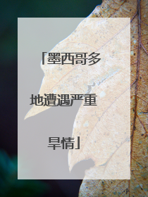 墨西哥多地遭遇严重旱情