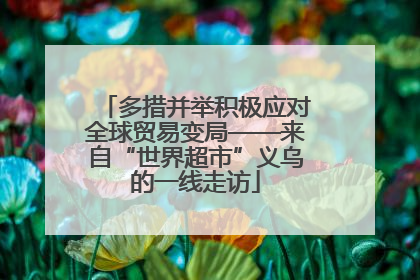 多措并举积极应对全球贸易变局——来自“世界超市”义乌的一线走访