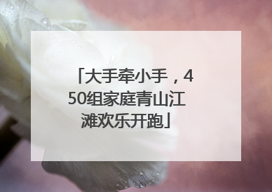 大手牵小手，450组家庭青山江滩欢乐开跑