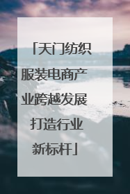 天门纺织服装电商产业跨越发展 打造行业新标杆
