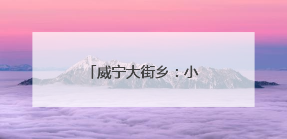 威宁大街乡：小河道治出大民生