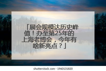 展会规模达历史峰值！办至第25年的上海老博会，今年有啥新亮点？