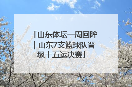 山东体坛一周回眸｜山东7支篮球队晋级十五运决赛