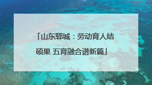 山东郓城：劳动育人结硕果 五育融合谱新篇