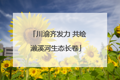 川渝齐发力 共绘濑溪河生态长卷