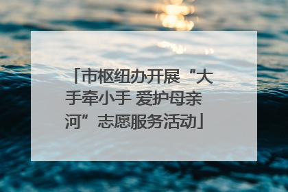 市枢纽办开展“大手牵小手 爱护母亲河”志愿服务活动