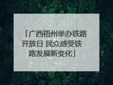 广西梧州举办铁路开放日 民众感受铁路发展新变化