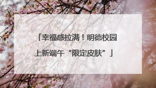 幸福感拉满！明德校园上新端午“限定皮肤”