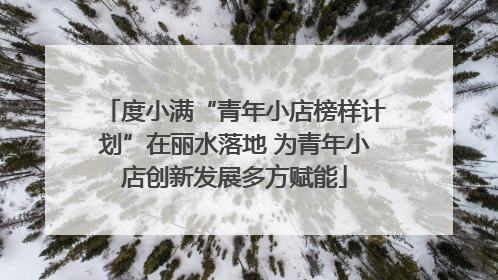 度小满“青年小店榜样计划”在丽水落地 为青年小店创新发展多方赋能