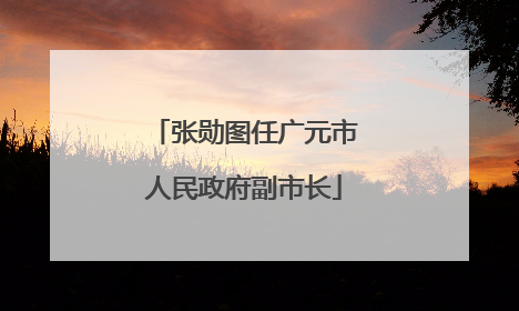张勋图任广元市人民政府副市长