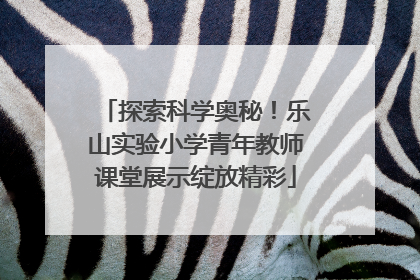 探索科学奥秘！乐山实验小学青年教师课堂展示绽放精彩