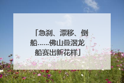 急刹、漂移、倒船……佛山叠滘龙船赛出新花样