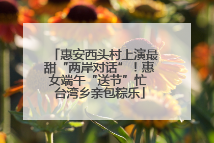 惠安西头村上演最甜“两岸对话”！惠女端午“送节”忙 台湾乡亲包粽乐
