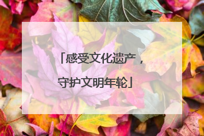 感受文化遗产，守护文明年轮