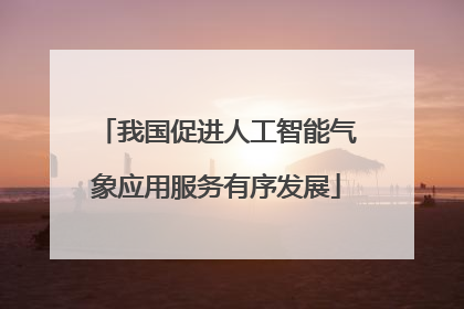 我国促进人工智能气象应用服务有序发展