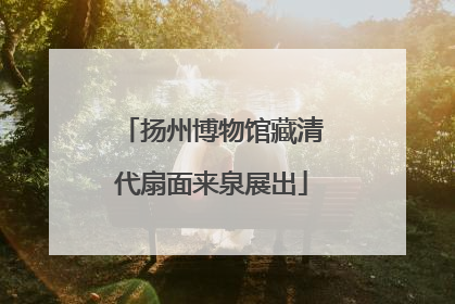 扬州博物馆藏清代扇面来泉展出