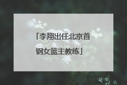 李翔出任北京首钢女篮主教练