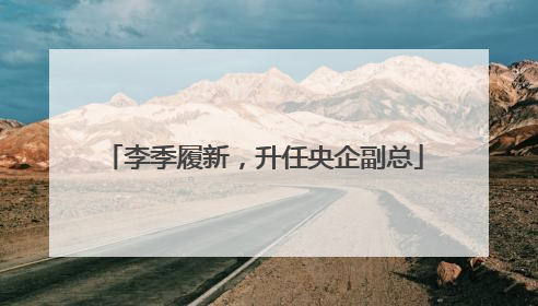 李季履新，升任央企副总